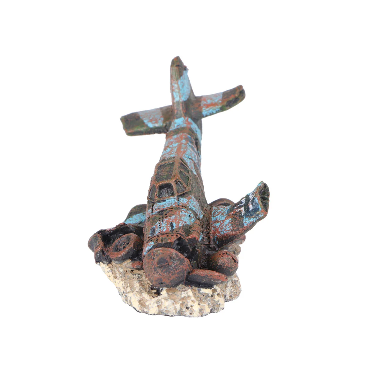 Aquarium Decorations Plane Tank Ornament Sunken Decoration Resin Decor Shipwreck Wreck Ship Carwreck Artificial Ruins Betta Boat