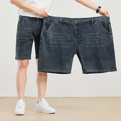 Men's Vintage Wide - Leg Denim Shorts - Comfortable Summer Fashion - 30 (1350 - blue gray)