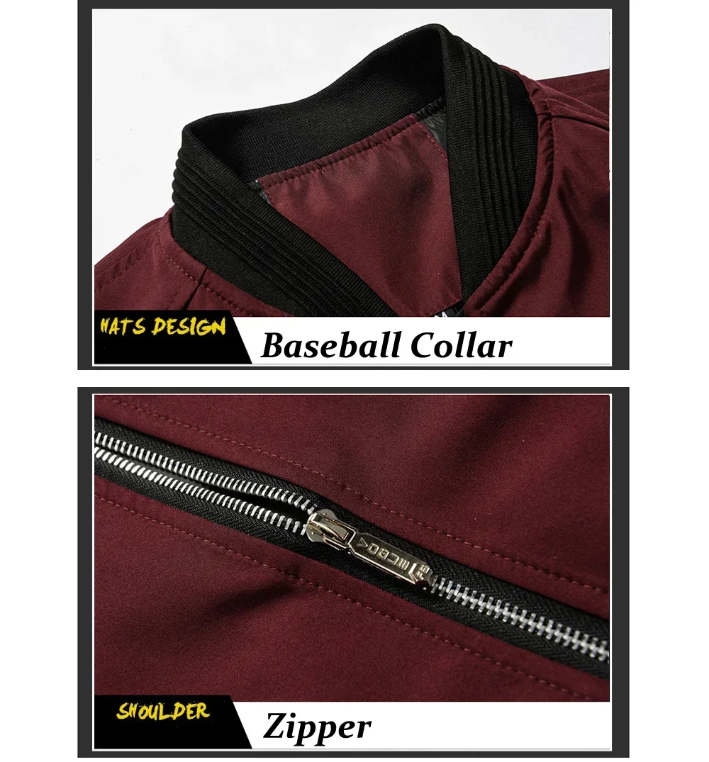 FEELMUST Bomber Jacket Color Display