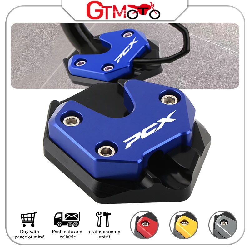 

PCX160 Accessories For HONDA PCX 160 2021 2022 2023 Moto CNC Kickstand Side Stand Extension Pad Enlarger Support Plate pcx160