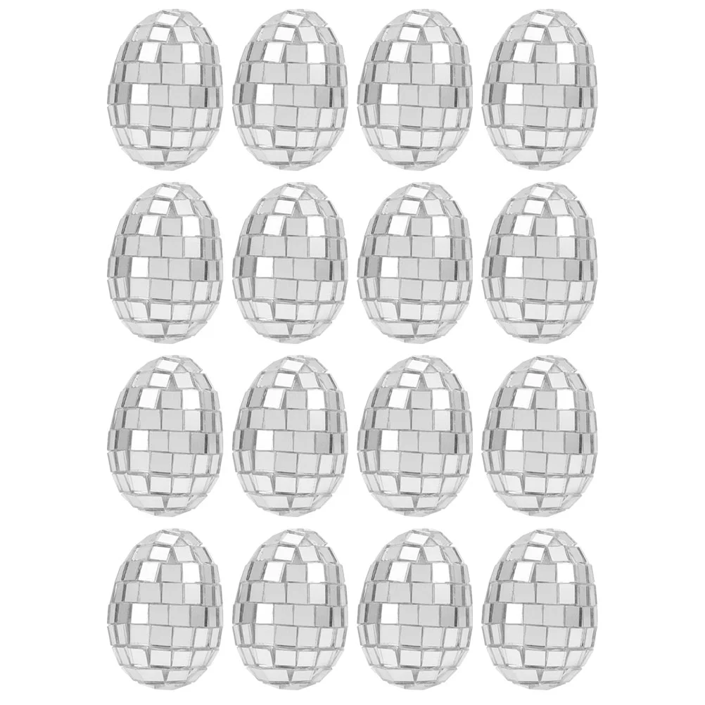 

16 Pcs Easter Egg Decoration Eggs Mirror Surface Delicate Disco Balls Foam Party Layout Shape Decorative