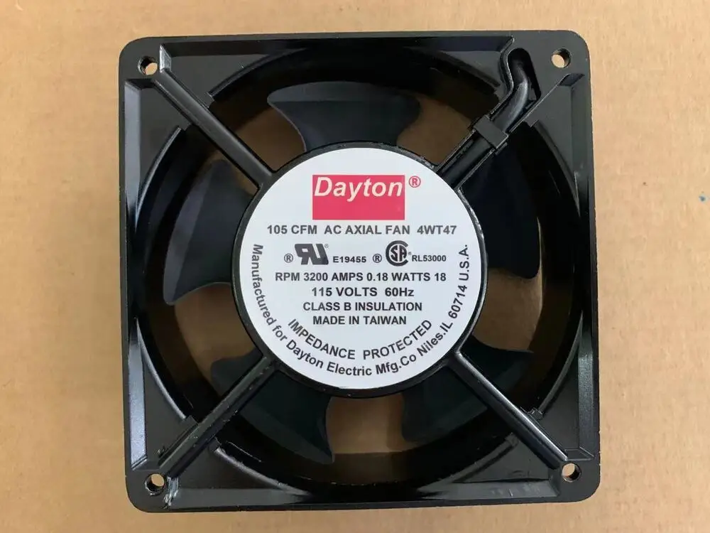 

Стандартный квадратный осевой вентилятор DAYTON 4WT4 7, квадратный, 115 В переменного тока, 1 фаза, 105 куб. М