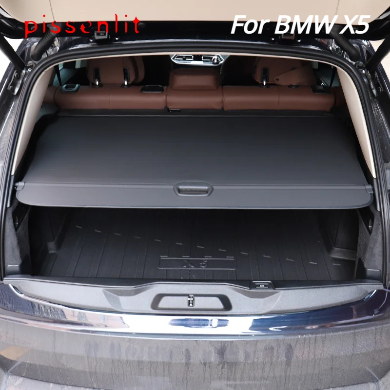 트렁크 커버 짐 운반 커튼, 풀 버클 포함, 블랙, BMW X5 E70 F15 G05 액세서리용, X3 캔버스, 수납 커버
