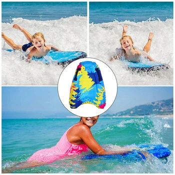 Portable Inflatable Surfboard Body Board Adult Children Learn To Swimming Light Kick Board With Handles Water Ski Dinosaur 5