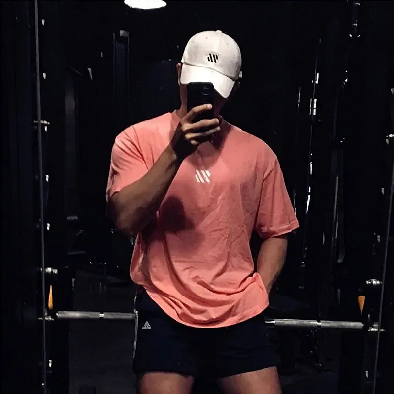 Cotton Short Sleeve T Shirt for Men Summer Training