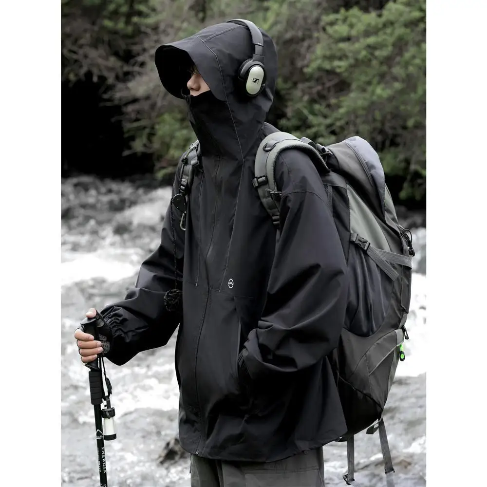 Rainstorm waterproof assault jacket camping equipment men's three in one American fast drying brand purple jacket jacket