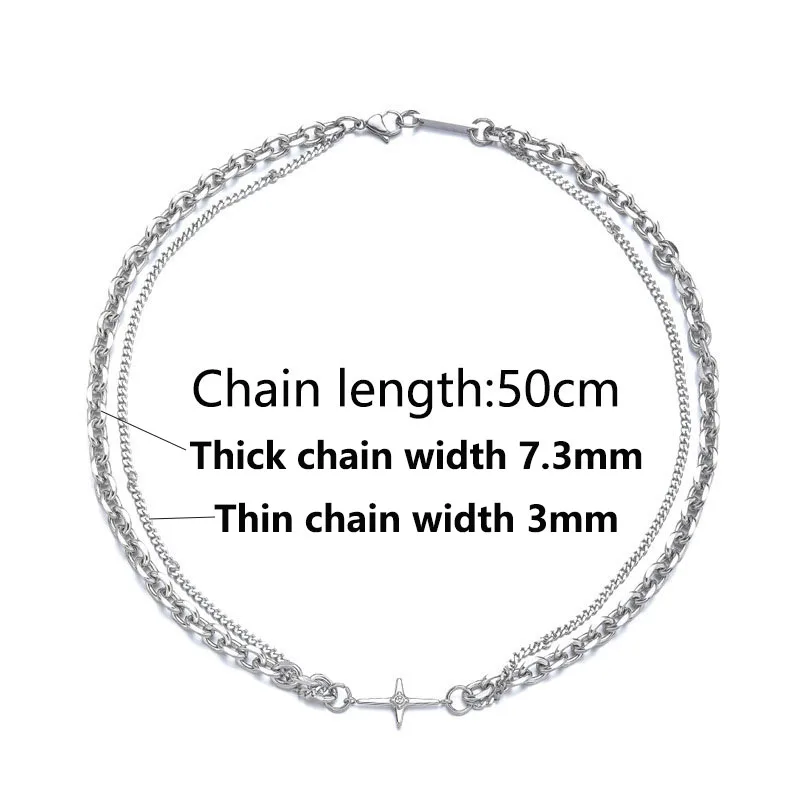 Thorns Unisex Stainless Steel Chain Choker Necklace Hip-hop Gothic Punk Style Little Brambles Necklaces Charm Trend Jewelry Gift