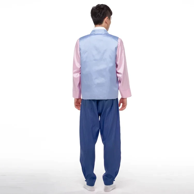 Men Hanbok Male Korea Tradition Costume 3 PCS Hanfu Korea Folk Clothes Stage Performance Party Cosplay Costume