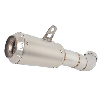MT25 MT03 Escape Motorcycle Mid Link Tube And Muffler Stainless Steel Exhaust System For YAMAHA R25 R3 MT25 MT03 All Years