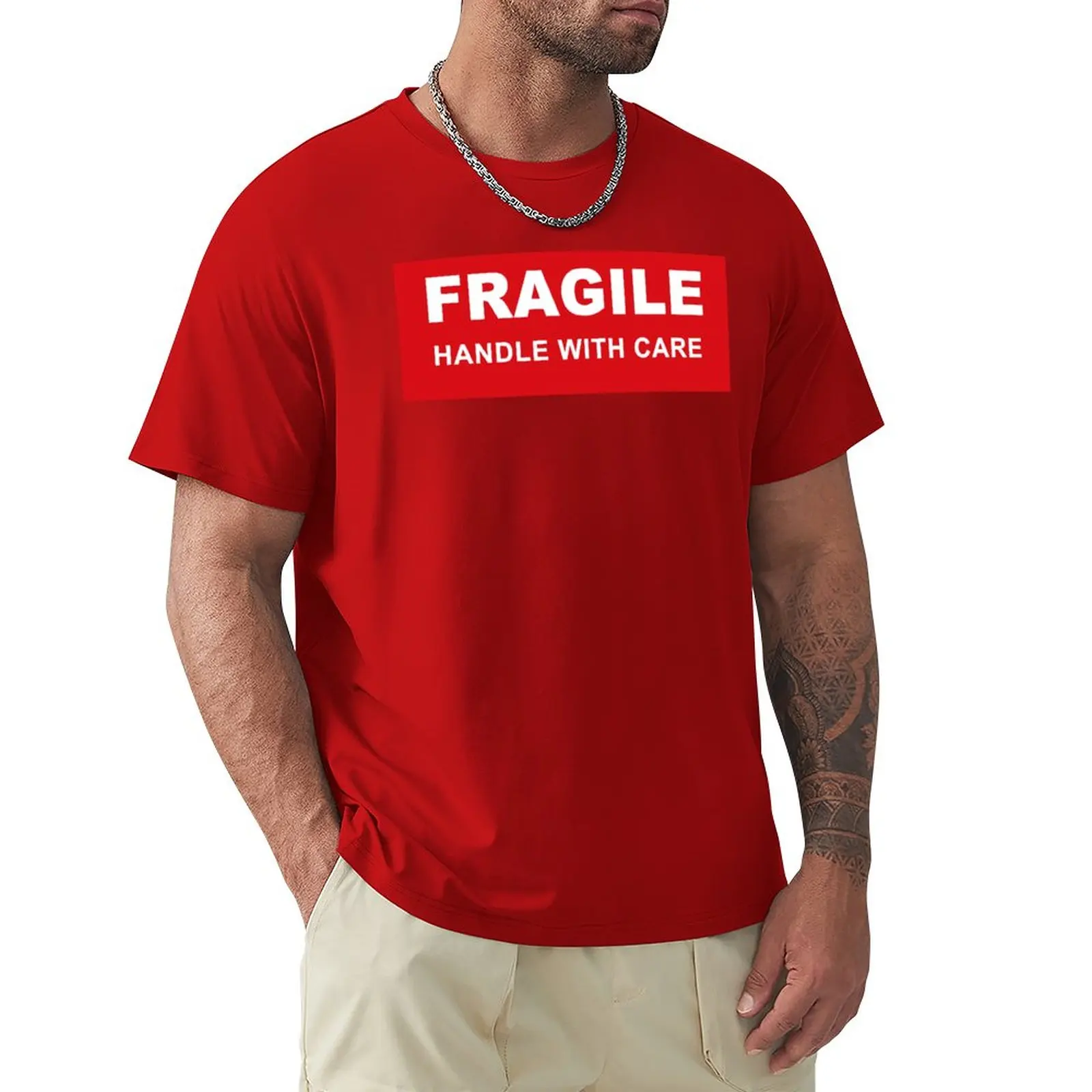 

Handle with Care T-Shirt boys whites funnys customizeds mens plain t shirts