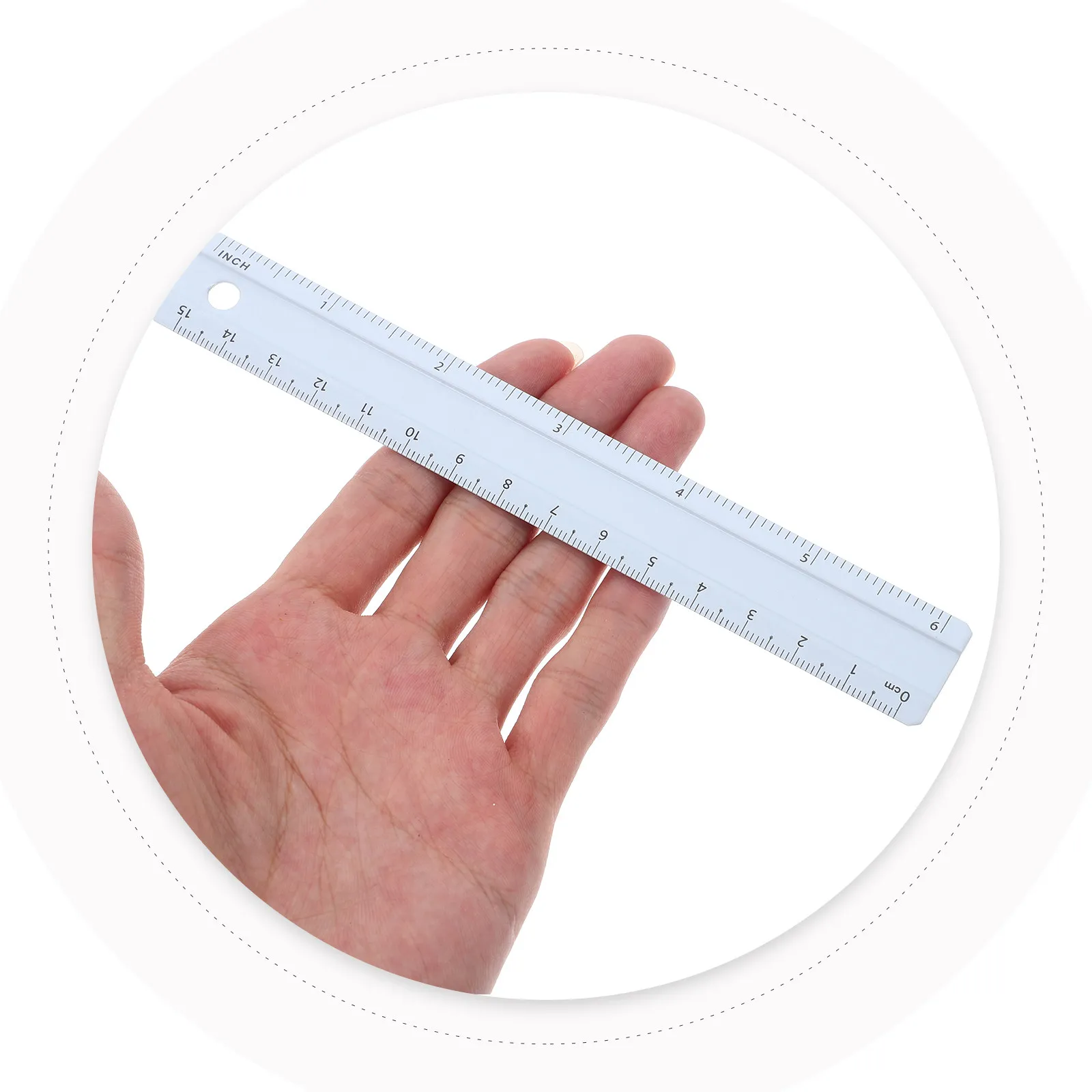 15cm 알루미늄 합금 직선 자, 투명 눈금 측정 도구, 드로잉, 제도, 사무실, 학교, 문구용, 금속 미터법 자