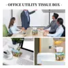 Custom Anime Asterix And Obelix Facial Tissue Box Cover Square Anime Cartoon Getafix PU Leather Tissue Box Holder for Car Office 6