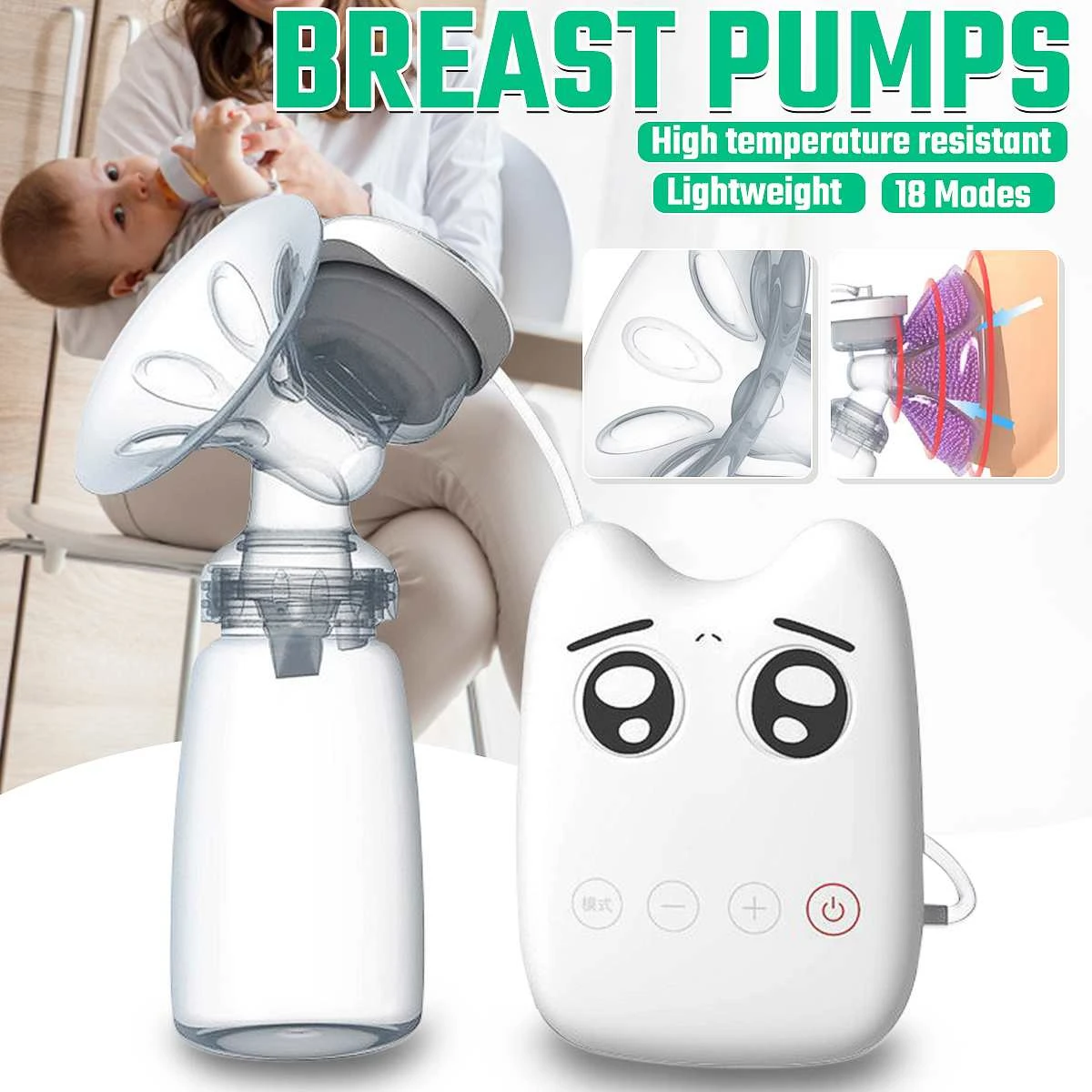 free electric breast pump USB Electric Breast Pump Nipple Bottle Automatic Massage Nipple Suction BPA Free Breast Pumps Baby Breast Feeding Milk Extractor portable electric breast pump