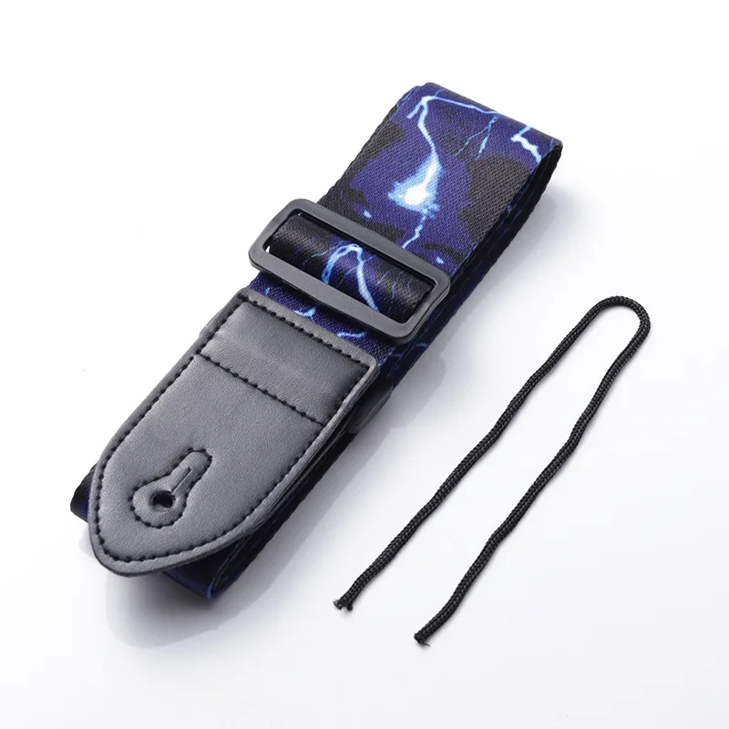Fashion Retro Ethnic Style Guitar Strap Adjustable Leather Strap for Folk Guitar Electric Guitar Bass Ukulele Guitar Accessories
