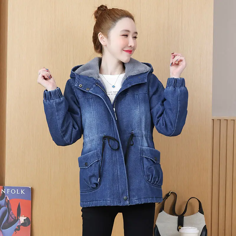 

Long Sleeve Denim Lace-up Jacket Women's Spring and Autumn New Office Lady Fashionable Elegant Loose Casual Jackets T524