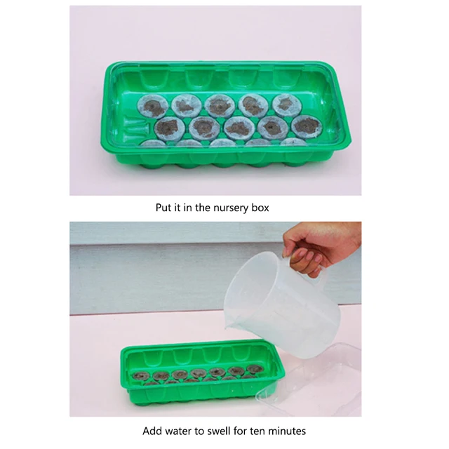 10-50Db Táplálkozási Palánták Talajblokk Vetőmag Csírázási Alapanyag Kókuszkorpa Tőzeg Talaj Dugvány És Vágó Palánták-Tenyésztés - Image 3