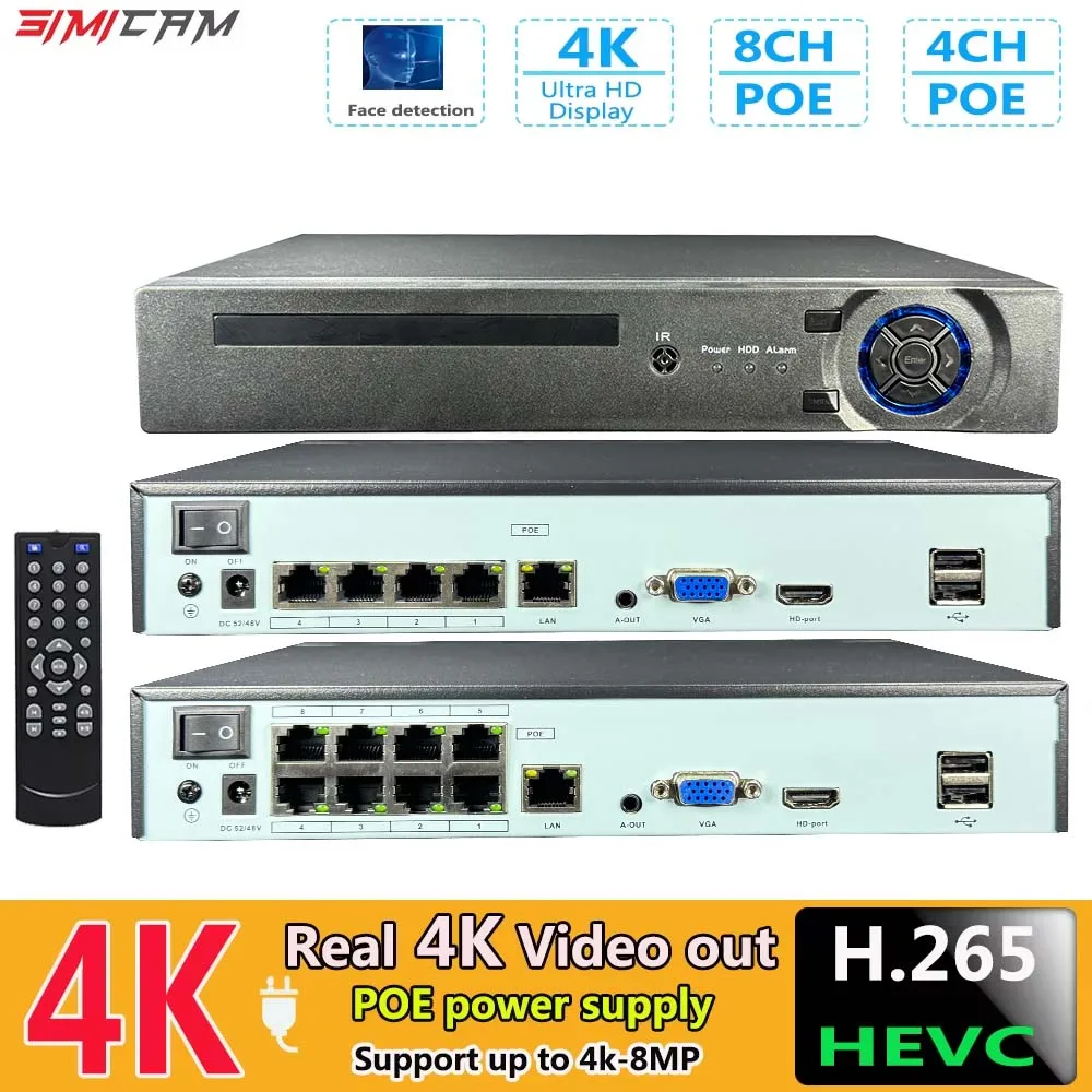 4K4CH8CHPOENVRFor8MP5MP4MPIPSecurityCameraCCTVSystemAudio4KInputOutputSurveillanceVideoRecorderFaceDete-AliExpress30