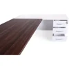 Large Office Desk L Shaped Computer Desk wit87"Wood Executive Large Desk for HomeOffice，Executive Desks 63Inch with File Cabinet 5