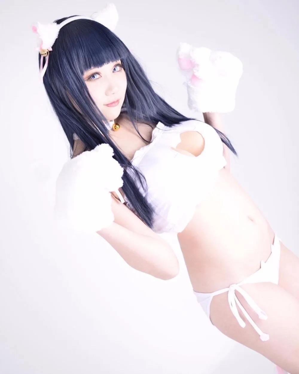 Japanese Anime Cat Cosplay Women Girls Sexy Lingerie Miku Ruffle Kawaii Bra Briefs Set Neko Maid Embroidery Ear Choker women lingerie women lingerie set women cosplay costume