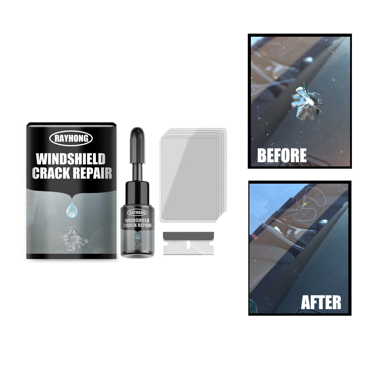 20mlCarWindshieldGlassCrackRepairKitWindscreenRepairfluid