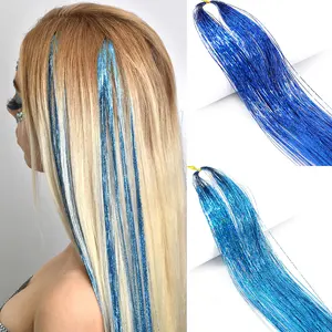 Image for AZQURRN Rainbow Shiny Sparkle Hair Tinsel Kit Wome 