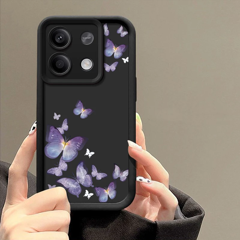 Luxury Purple Butterfly Shockproof Silicone Phone Case | Elegant Protective Cover