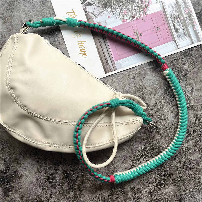 Luxury Cotton Lanyard with Metal Key Ring - Customizable Crossbody Strap