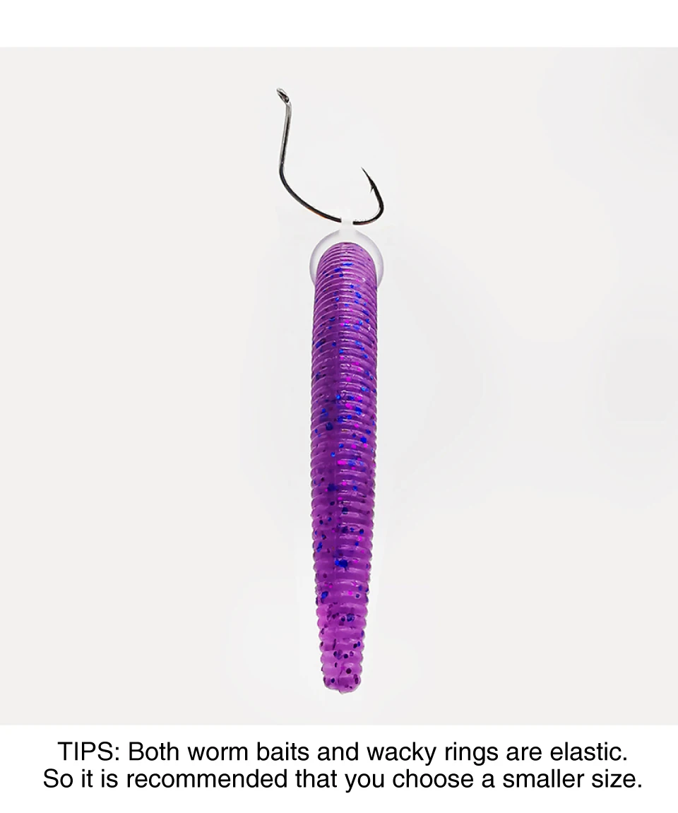 LUREHOLIC 8 mm 12 mm Wacky Tool mit 10 Wacky-Ringen für Worm Wacky Rig Neko Rig Bass Lure Fishing Wacky Rings – Detail 15