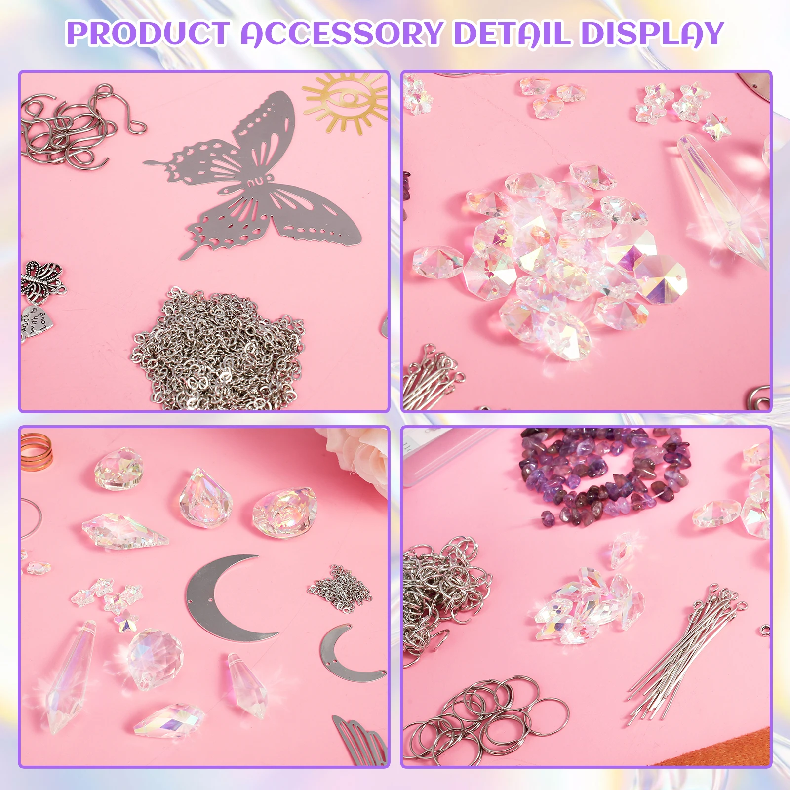 401Pcs DIY Suncatchers Beautiful Sun Catchers Making Kit Complete Suncatcher Making Set Creative DIY Suncatcher Kits Decorative