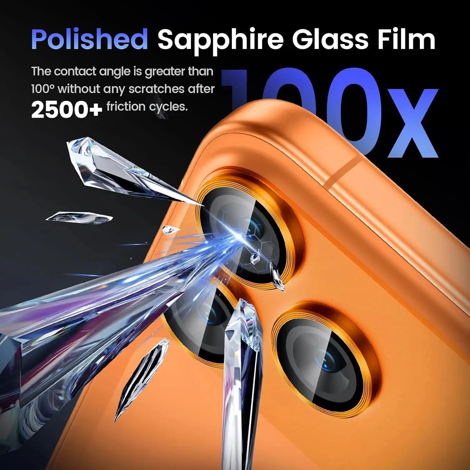 Premium Metal Alloy Tempered Glass Camera Lens Protector Accessory