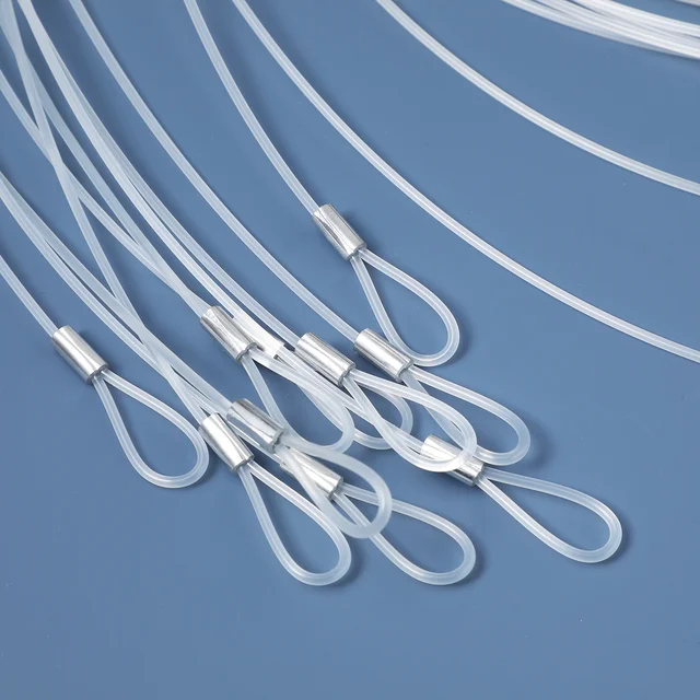 เชือกใส 12 เส้น สำหรับแขวนของหนัก สายไนลอนสำหรับตกแต่ง ผ้าใบ สายแขวนกรอบรูป สายแขวน 1