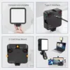 LED Clip Video Light Portable Photography On-Camera 3000K-6000K Bi-Color Lighting Cold Shoe For DSLR Camera Camcorder Gopro Vlog 5