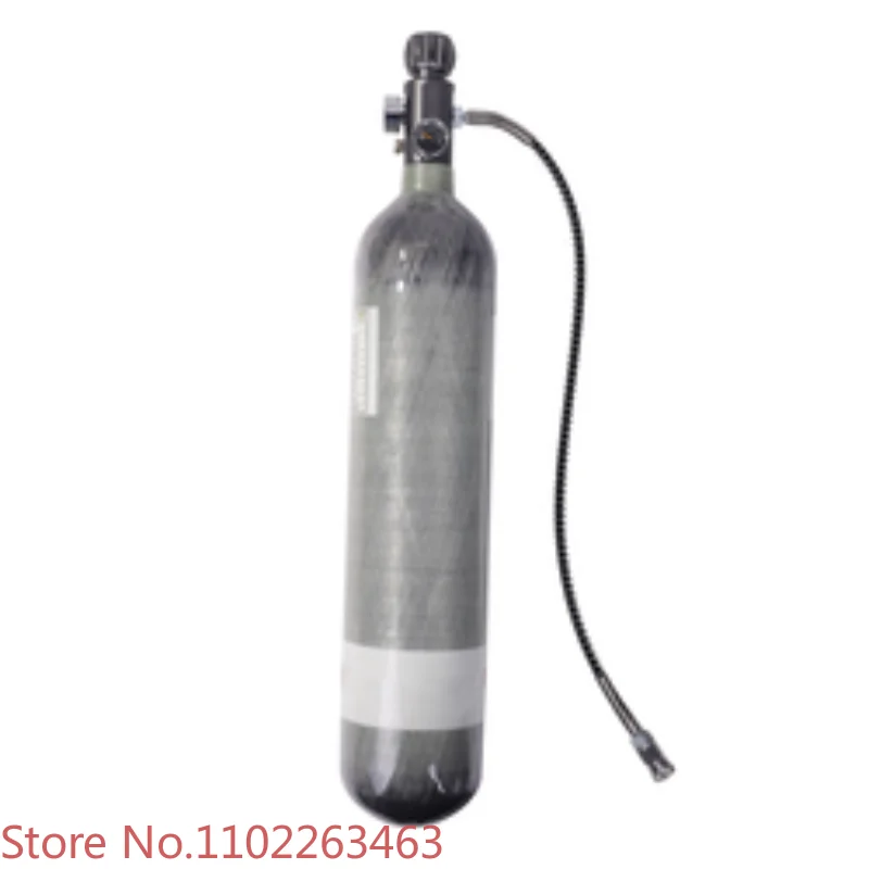

2L Carbon Fiber Cylinder 300bar/4500psi high pressure pcp charging tank with Dual gauge valve Air Filling station