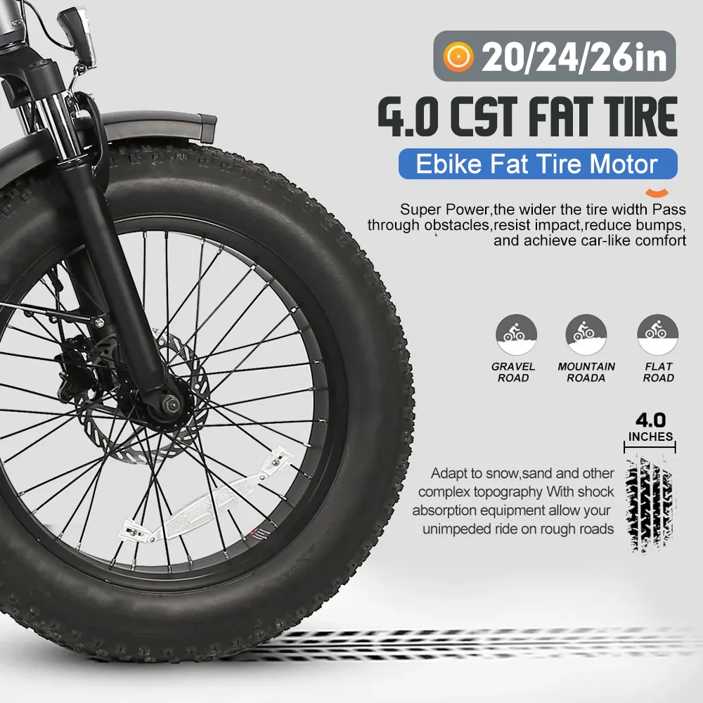 Kit di conversione EBike da neve 48V 1000W Kit bici per pneumatici