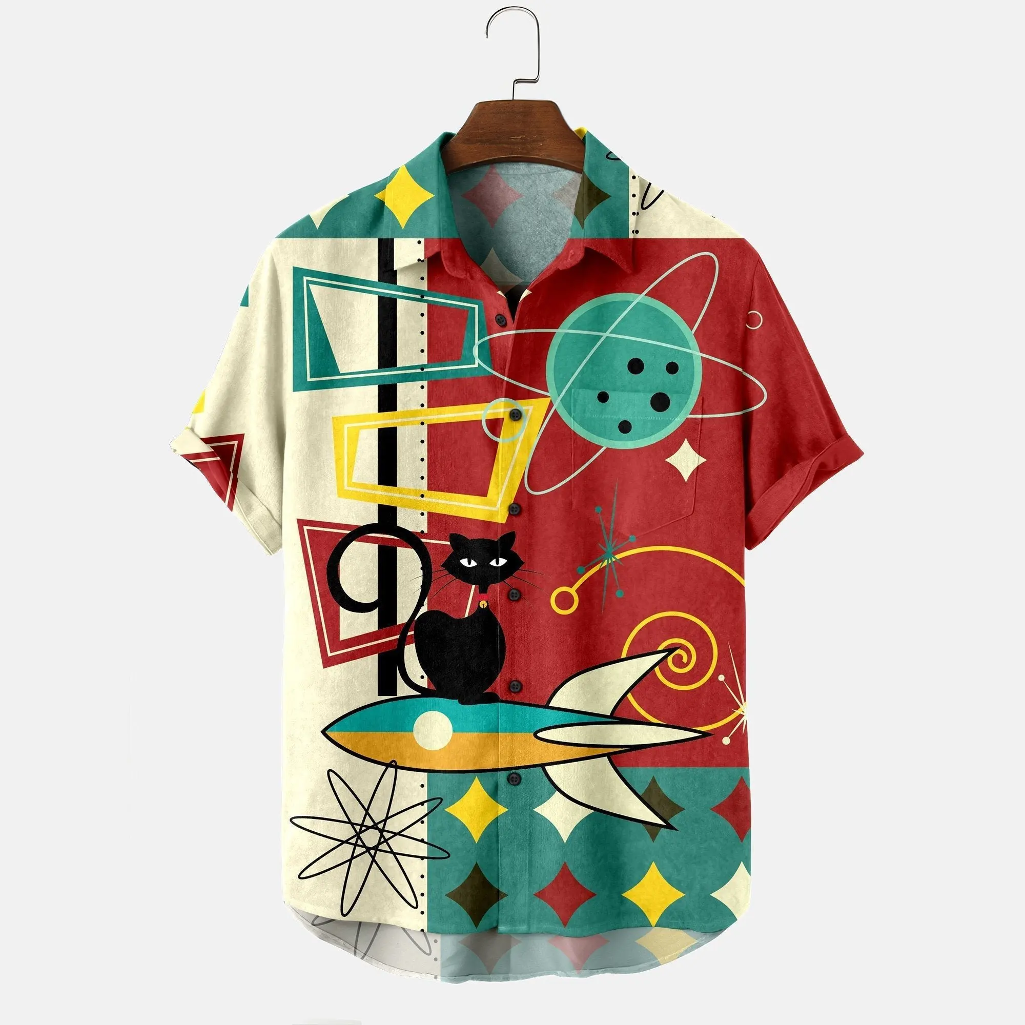 

Cotton Blends Short Sleeve Party Shirts & Tops shirt Style 1