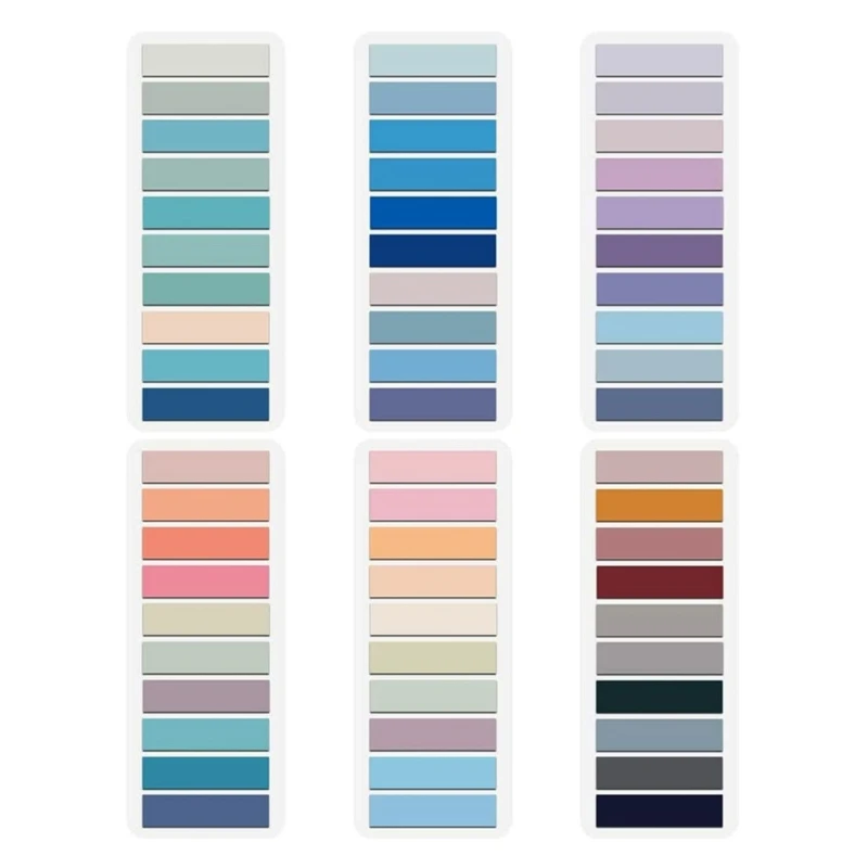 

1200 Sheets Morandi Color Loose Leaf Index Sticky Note Mark Sticker Retro Color