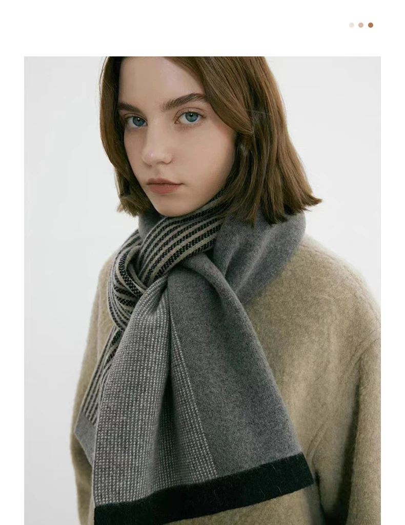 Knitted Scarf Vintage Style Warm Winter Accessory For Unisex_voghion.com