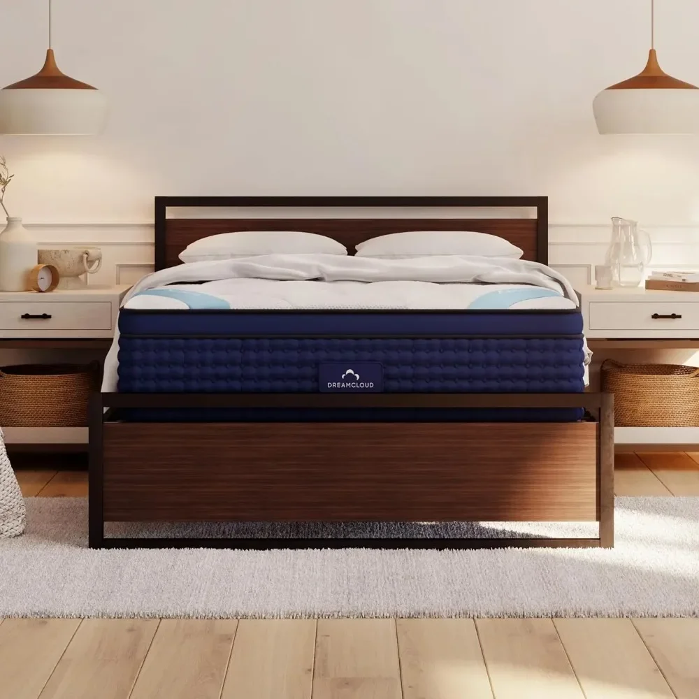 14" King Mattress, 7 Premium Pressure-Relieving Layers-Forever Warranty-CertiPUR-US Certified Luxury Hybrid Memory Mattress
