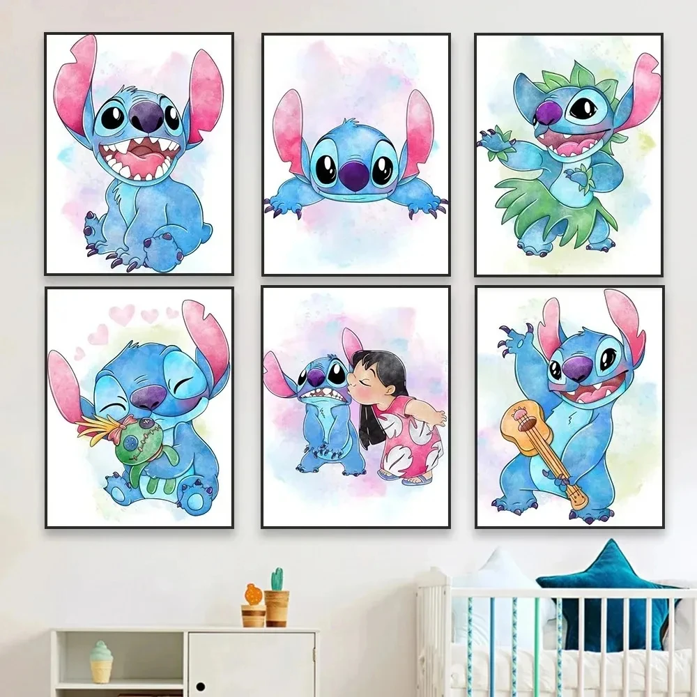 Lilo Stitch Watercolor Posters Disney Nursery Print Lilo and