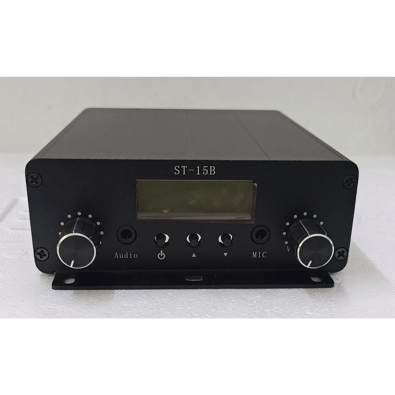 Wishcolor ST-15B V3 76MHz-108MHz 15W 스테레오 증폭기 FM 방송 송신기 오디오+마이크 입력(BNC 인터페이스)