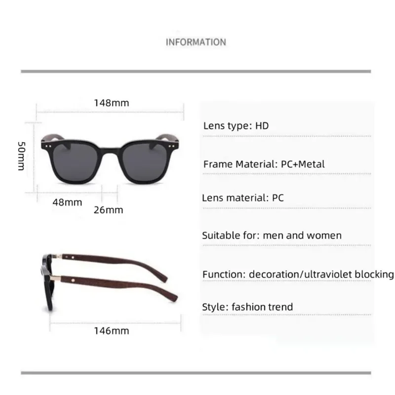 Hot Sale Vintage Sunglasses Retro Women Men Wood Grain Eyewear Polarized Eyeglasses Outdoor UV Protection Travel Sun Glasses
