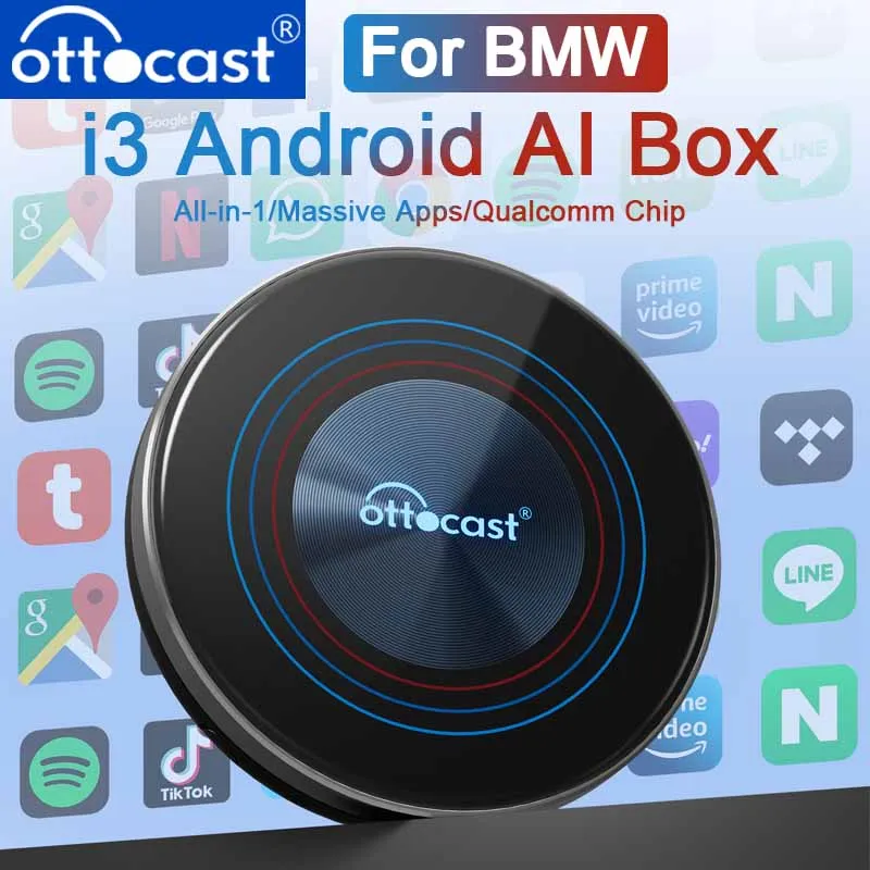 OTTOCAST OttoAiBox i3 Wireless CarPlay Snapdragon 6125 Android 13
