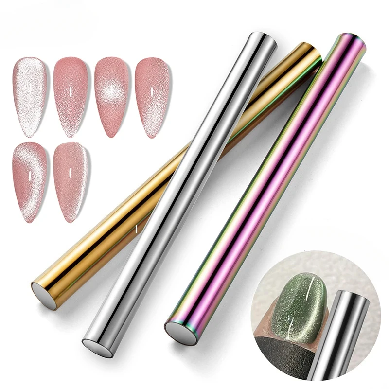 1PC Cat Eye Nail Magnetic Stick Cylindrical Magnet for Cat Eye UV Gel Polish Snowlight Glitter Effect Tools Manicure Design Tool