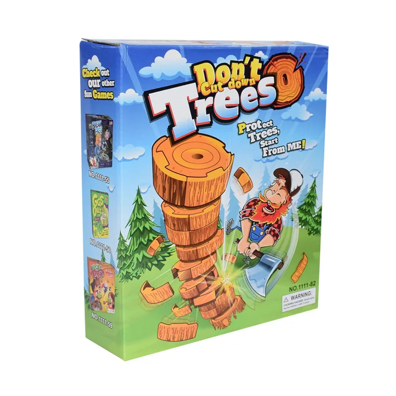 Competitive bark chopping game table pomelo lumberjack parent-child interactive math calculation two-player game tree toy