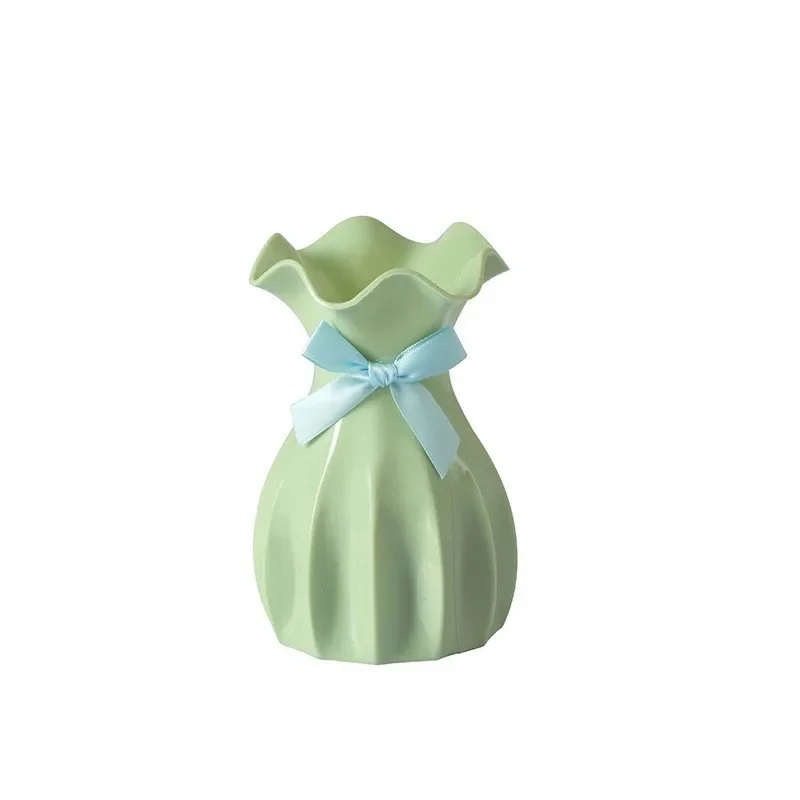 Plastic Vase Simulation Flower Dried Flower Flower Arrangement Living Room Dining Table TV Cabinet Decoration Mini Vase