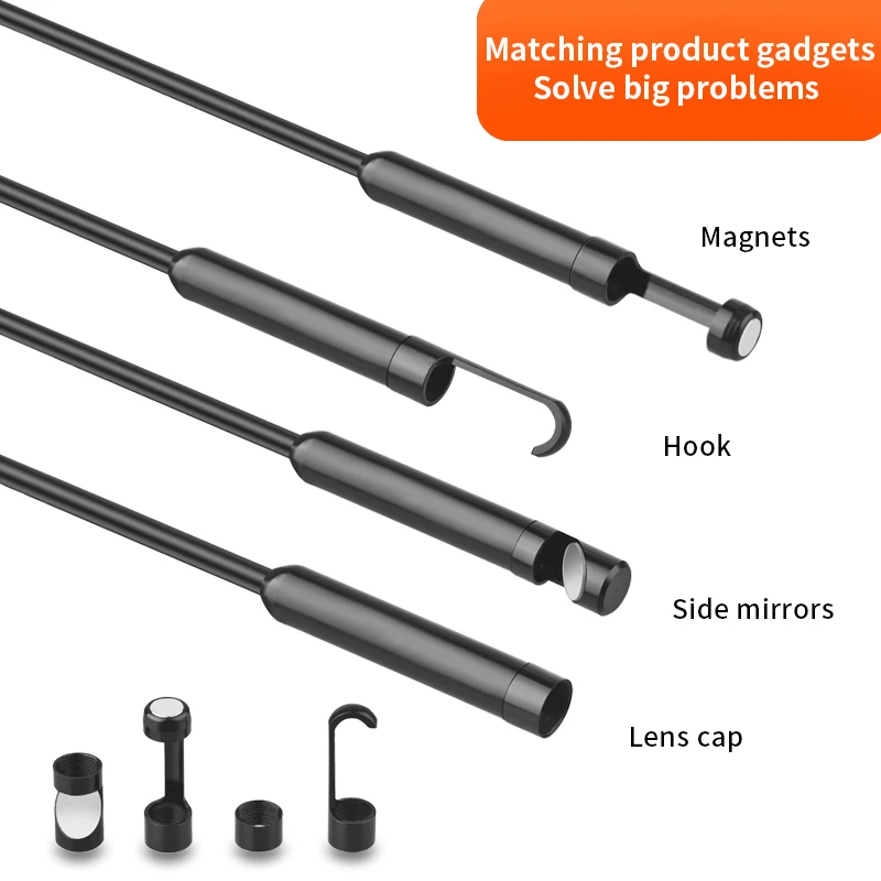  ī޶ 7.7mm  1M ϵ ̺ 3 in 1 ũ USB ŸC ð 6 LED  ˻