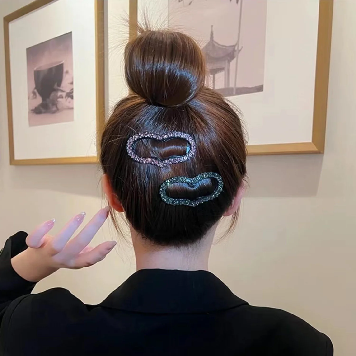 

2023 New Luxury Colorful Crystal Rhinestone Wedding Hair Clips Women Jewelry Weding Heart Hairpins Brand Barrettes Jewelry