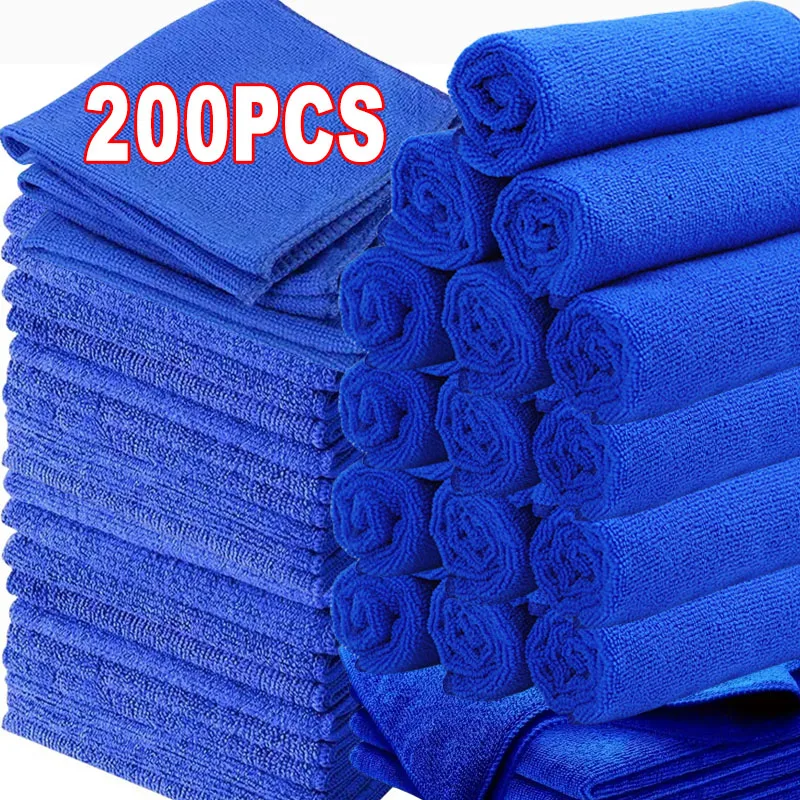 

50-200PCS Microfiber Cars Wash Towels Extra Soft Cleaning Rag For Car Washing Tools Auto Detailing Absorbent Wash Duster Towel