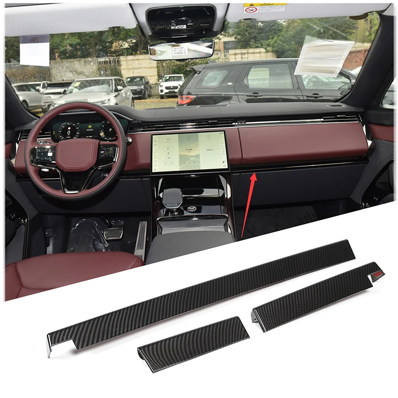 Lhd Per Range Rover Sport Rr Sport 2023 2024 Abs In Fibra Di Carbonio Car Center Console Dashboard Trim Strips Accessori Per Auto