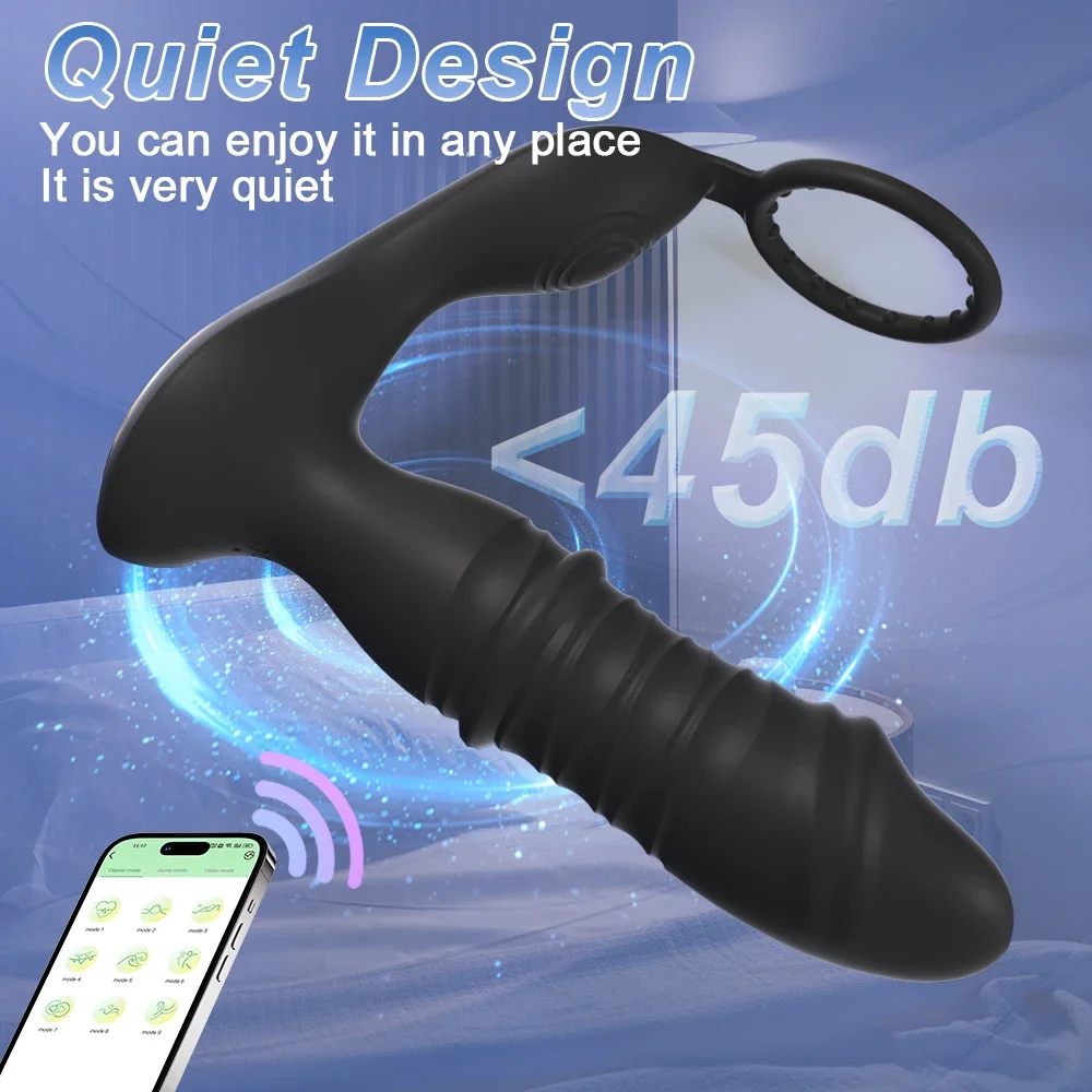 APP Remote Telesc Vibrator Männlich Drahtlose Prostata Stimulator Dildo Weibliche Vaginal Massager Anal Ring Masturbator_voghion.com